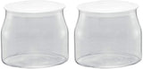 Rommelsbacher JG 1 reservepot voor JG 80-1,2 liter yoghurt- en roomkaasmaker met deksel (2 stuks) Naty Shop voedselbewaardozen helder/wit 1 stuk (2 stuks)