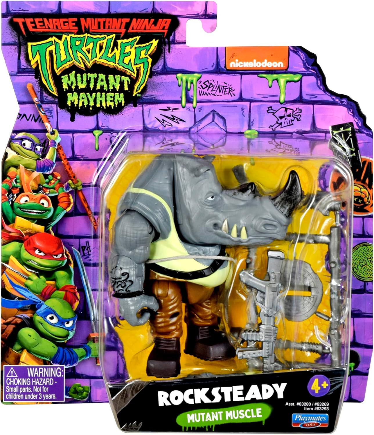 Teenage Mutant Ninja Turtles- Rocksteady Base Figure Actiefiguren Naty Shop