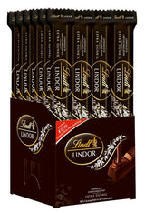 Lindt Chocolade Pure Chocolade Sticks LINDOR | 24 chocoladerepen x 37 g | Met een smeuïge, smeltende pure chocoladevulling met 60% cacao | Geschenk van chocolade | Geschenk van chocolade | Bulkpakket