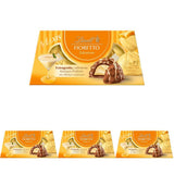 Lindt-chocolade | FIORETTO Zabaione cadeauset | 138g | 6 melkchocoladepralines met Zabaione-truffelvulling en knapperige topping, alcoholhoudend | Chocolade geschenk