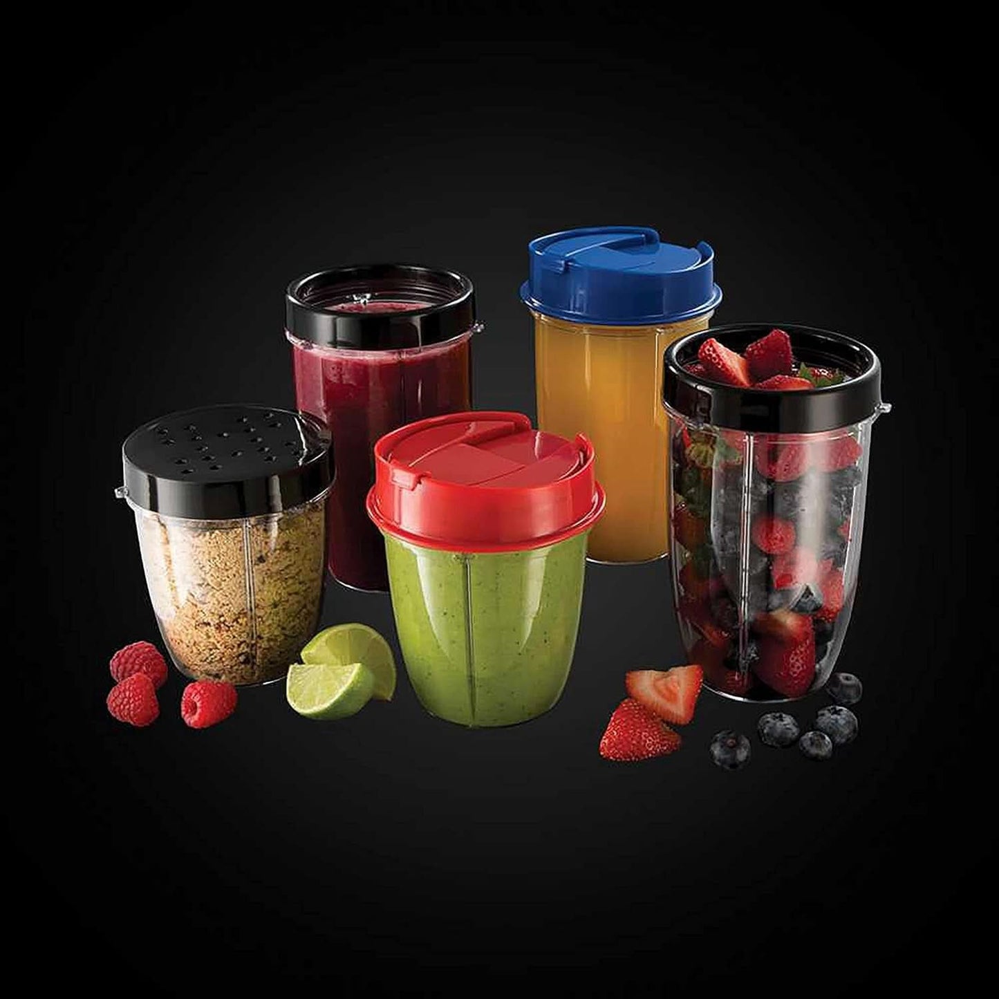 Russell Hobbs Mixer [Multifunktions- Standmixer] Nutriboost (Incl. 5 Bpa-vrij en Spülmaschinengeeignete Behälter + Deckel, 22.000 U/Min, 0,9 Ps-Motor) Elektrischer, Smoothie-Maker 23180-56 Keuken Naty Shop
