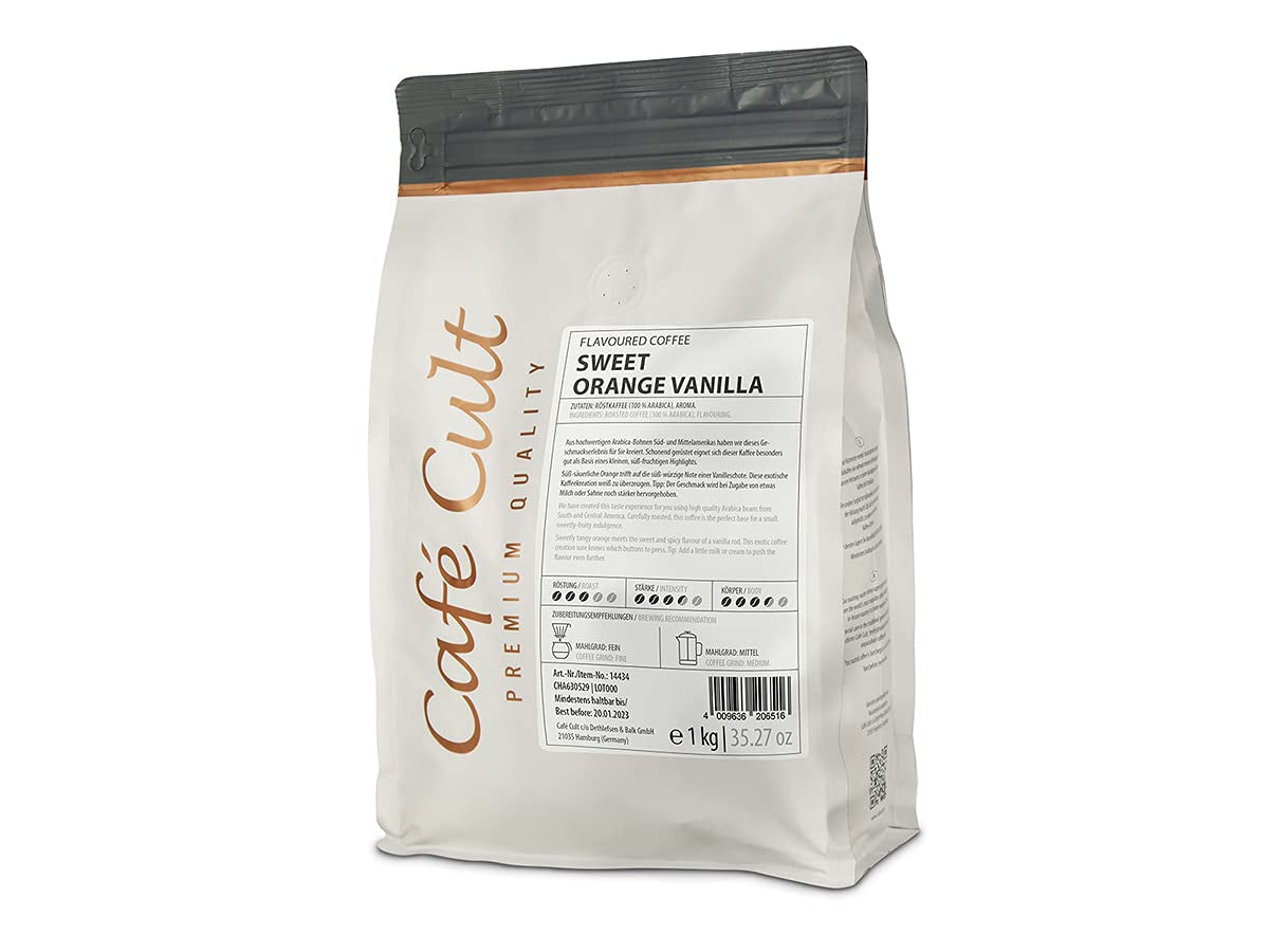 Cafe Cult Coffee - Sinaasappel Zoete Vanille - Hele Bonen Smaak - 1KG