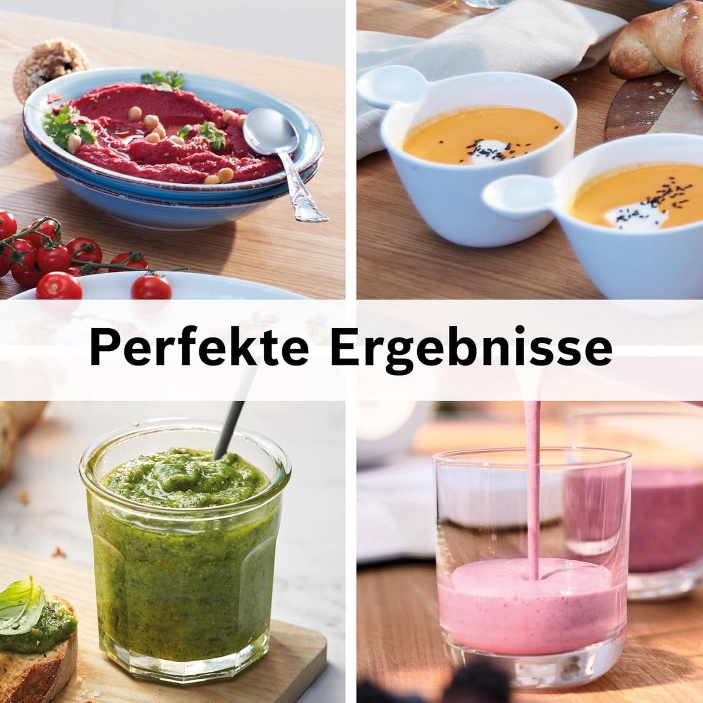 Bosch Standmixer Vitapower Serie 4 MMB6174SN, Verbesserte Versie, Hoge Edelstahl-Klingen, 1,5L Glasbehälter, 0,6L To-Go-Flasche, Spülmaschinenfeste Teile, 30.000 U/Min, 1200 W, Silver Kitchen Naty Shop
