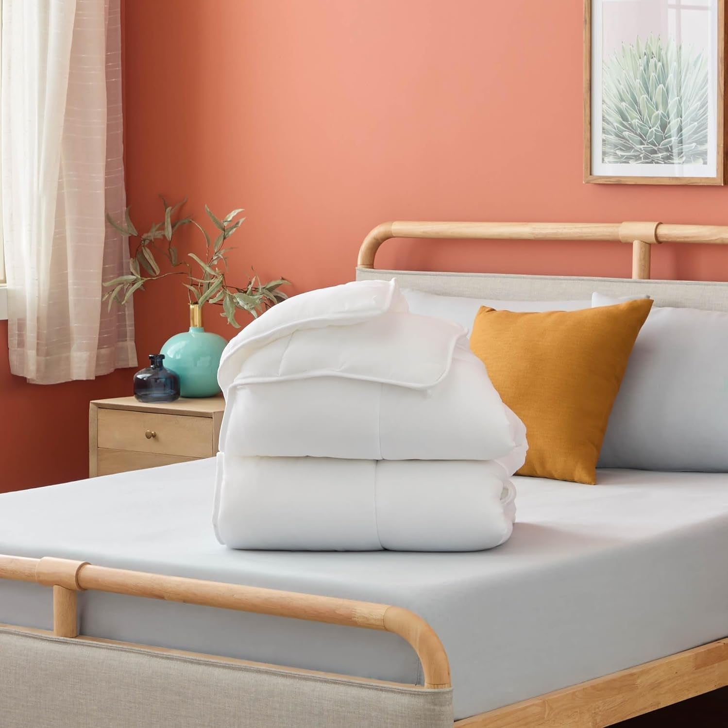 Linnenspa all-season dekbed - eenpersoons microvezeldekbed 10,5 Tog - Oeko-Tex, alternatief dekbed met dons, wit Dekbedden en dekbedden Naty Shop