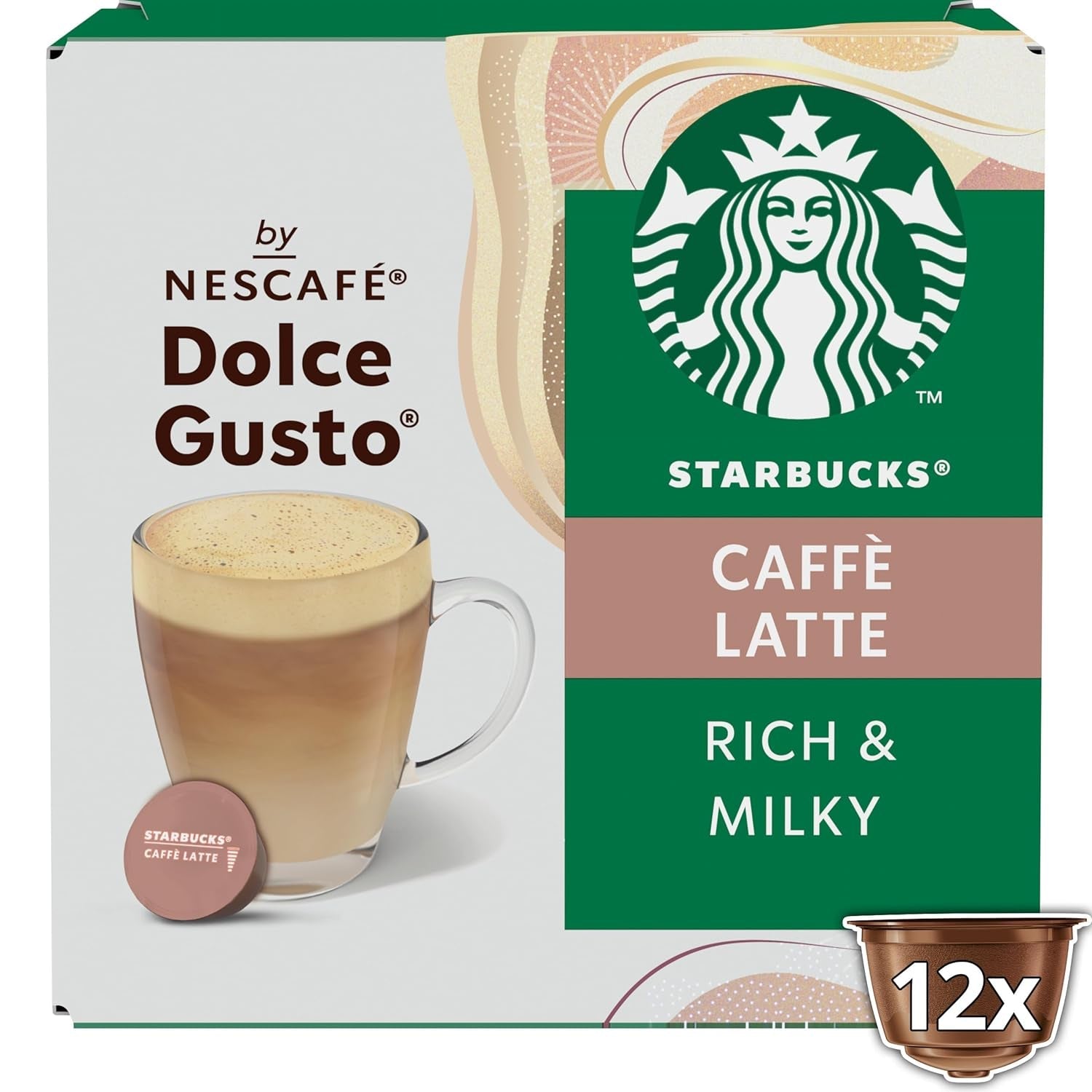 STARBUCKS Caffè Latte van Nescafé Dolce Gusto Kaffeekapseln 6 x 12 (72 Kapseln)