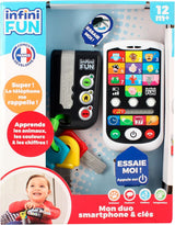 My Duo High-Tech Phone + Key - Een zeer realistische telefoon en sleutel. - Speelgoed voor meerdere leerprojecten vanaf 12 maanden Bebe Naty Shop Toys Standaardtitel
