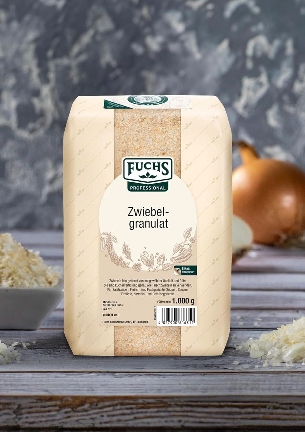 Fuchs Professioneel uiengranulaat, 1 Kg Kruiden Naty Shop