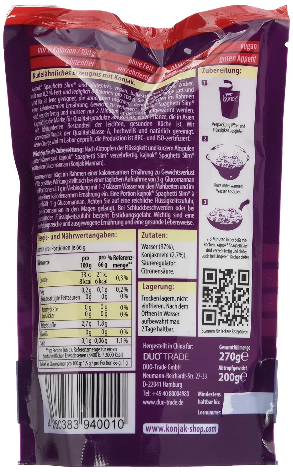 Dunne vegan spaghetti, 200g