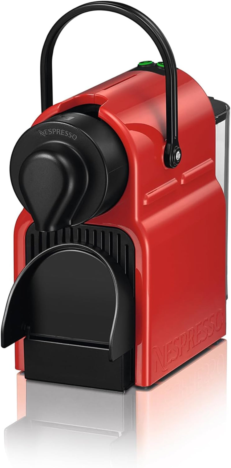 Krups Nespresso Inissia espressomachine - compacte espressomachine voor koffiecapsules, druk van 19 bar, snelle verwarming in 25 seconden, energiebesparende functie, watertank van 0,7 l, rood, model YY5506FD