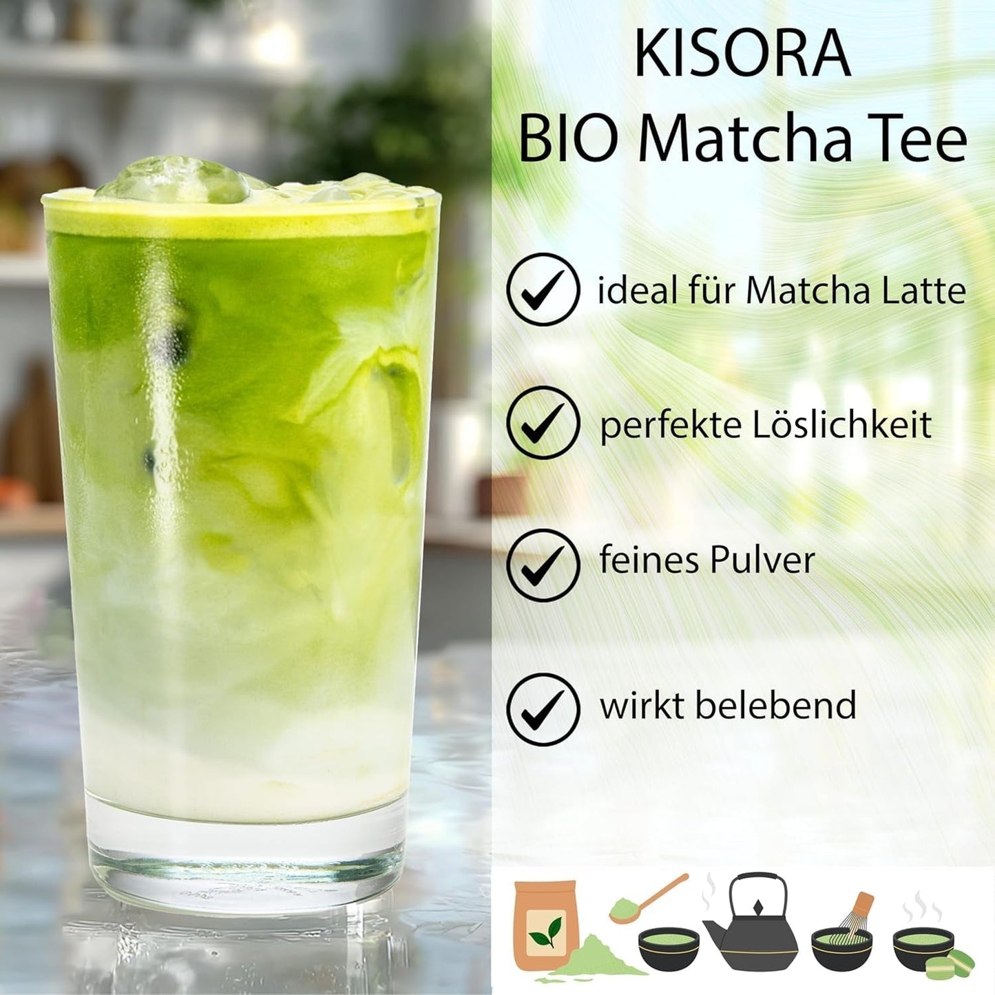 Ceremoniële Matcha BIO kwaliteit 100G groene thee 100% biologische groene thee Matcha poeder