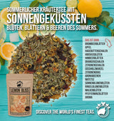 Nananatura'S Originele CITROEN BLISS THEE 85G | Fruitige en verfrissende zomerkruidenthee | Als koude thee, ijsthee of klassiek heet | Met bloemen, bladeren en zongerijpte bessen | Geen suiker