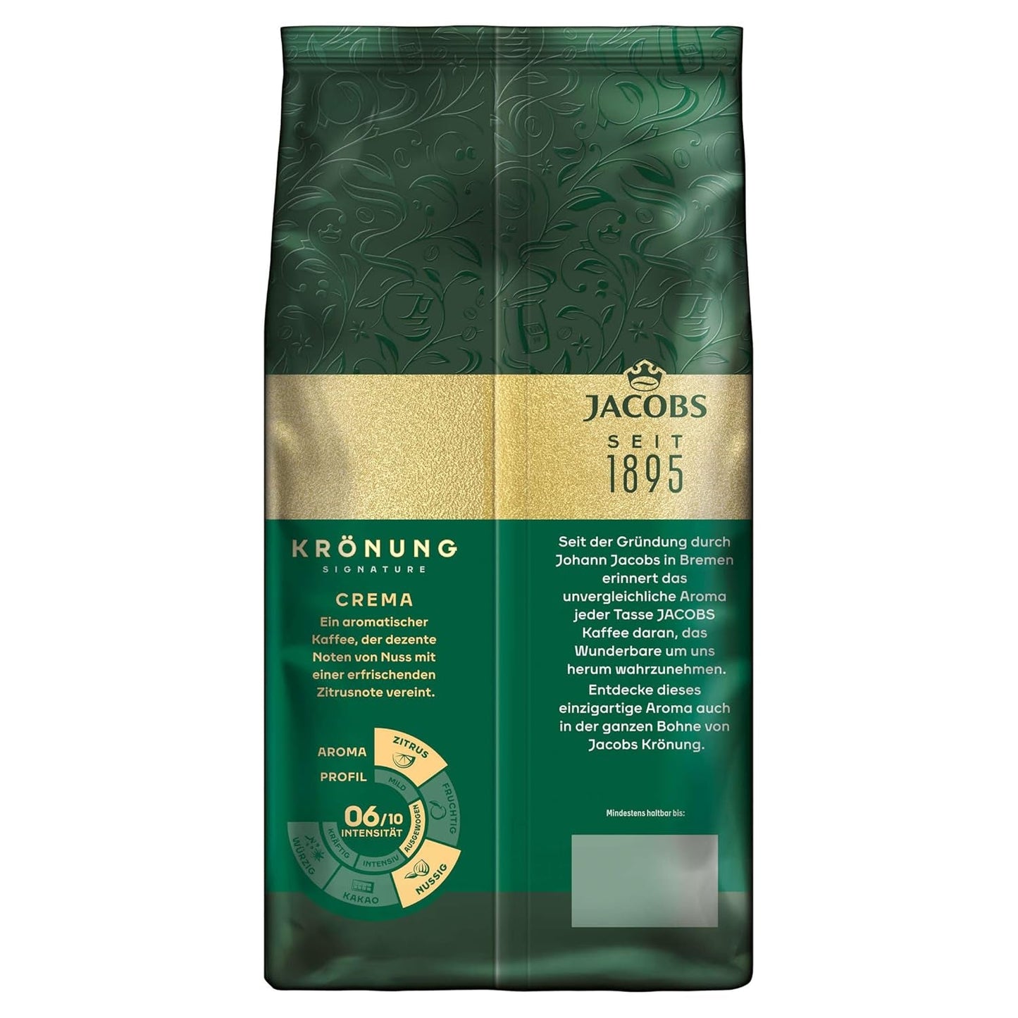 Jacobs Krönung Room, hele bonenkoffie, 4 stuks (4 x 1000 g)