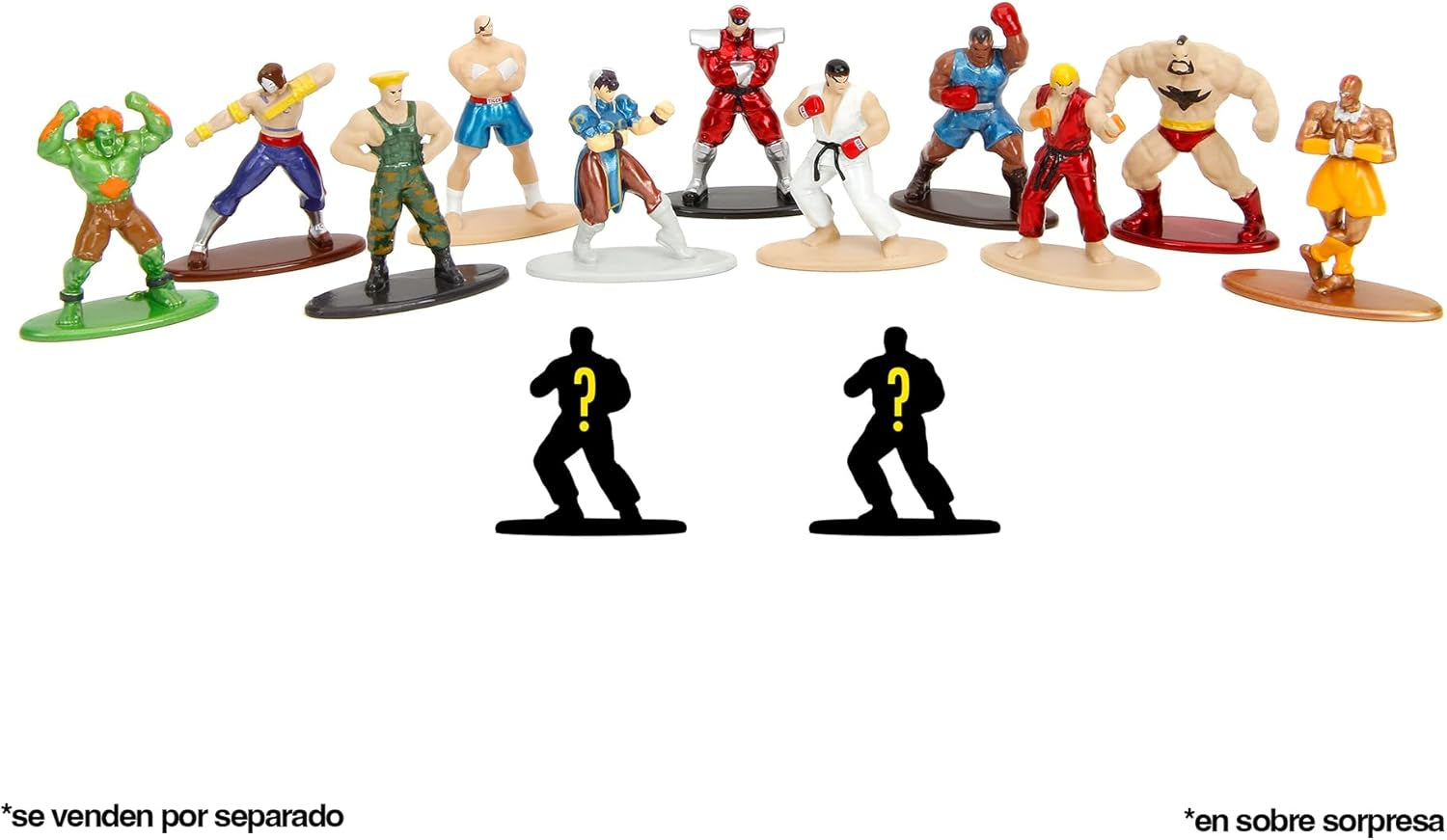Jada Toys Street Fighter-figuur (1X Mystery Figure in Blind Pack) - Gedetailleerd nano-verzamelfiguur (4 cm), 1 van 13 metalen Street Fighter-figuren voor fans en verzamelaars vanaf 3 jaar, Wave 1-actiefiguren Naty Shop