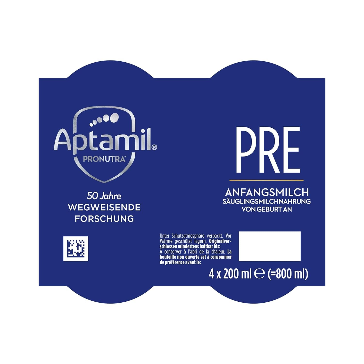 Aptamil Pronutra Pre - Zuigelingenvoeding vanaf de geboorte - Met plantaardige oliën, zonder palmolie - 6 x 4 x 200 ml (4800 ml)