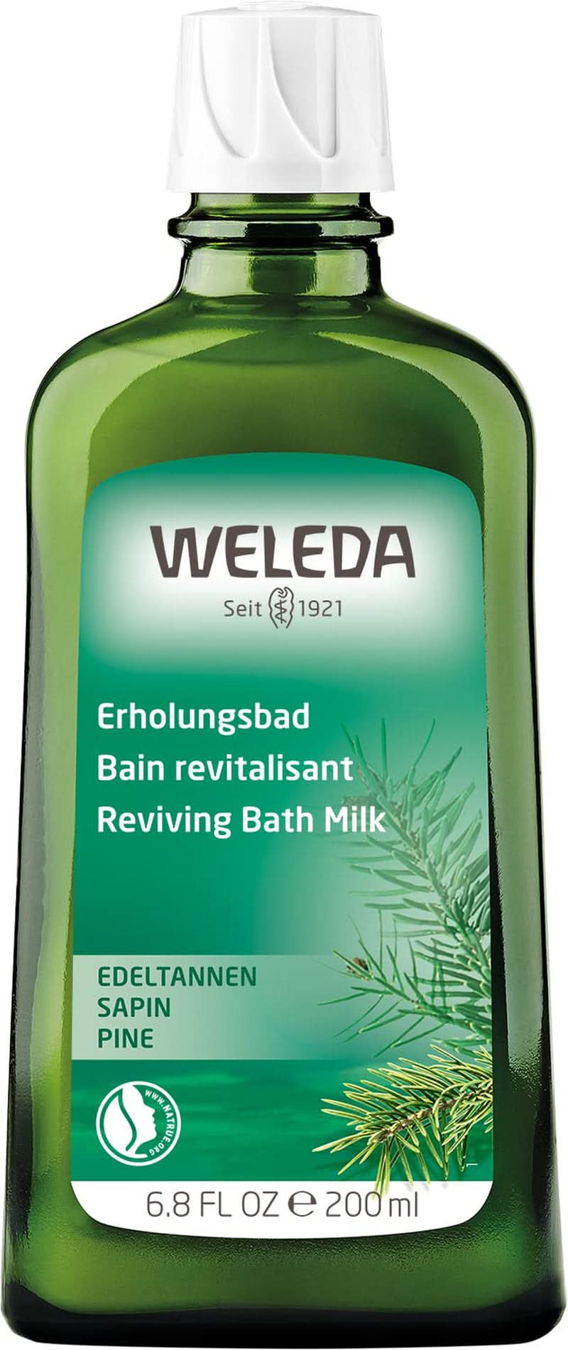 WELEDA, natuurlijke cosmetica Biologische badessentie met essentiële oliën van sparren- en zilverspar voor ontspanning en verzorging, badadditief voor innerlijke kracht, 200 ml Douche en bad Naty Shop