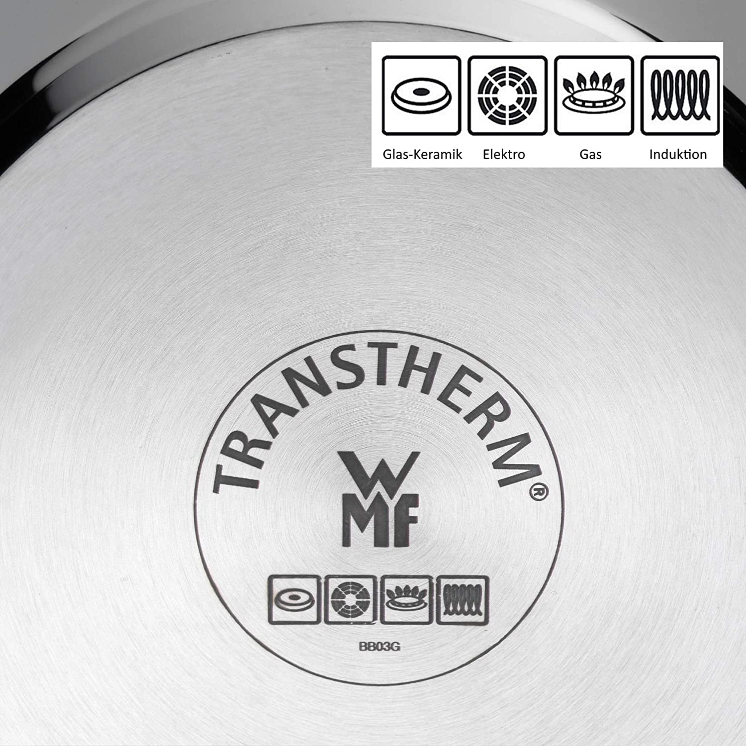 WMF Devil 2-delige pannenset, inductiepan 24, 28 cm, Cromargan roestvrij staal, keramische coating, ovenvaste potten en pannen Naty Shop