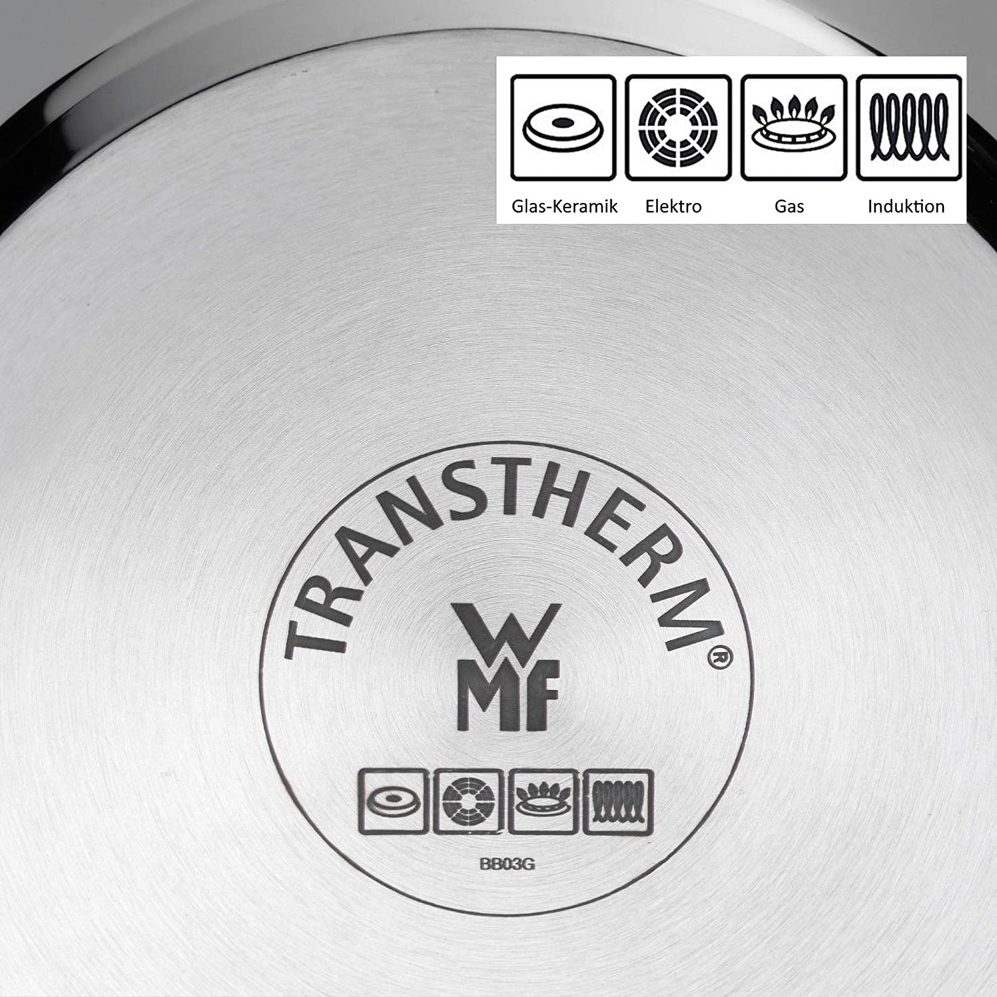 WMF Devil inductie kookpan 26 cm met glazen deksel, Cromargan gecoat roestvrij staal, keramische coating, ovenvaste potten en pannen Naty Shop