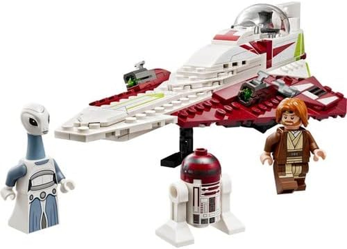 LEGO Star Wars Jedi Starfighter Obi-Wan Kenobi, bouwbaar speelgoed met Taun We, Droid-figuur en lichtzwaard, Attack of the Clones Set 75333 Bouwsets Besuche in LEGO-Store