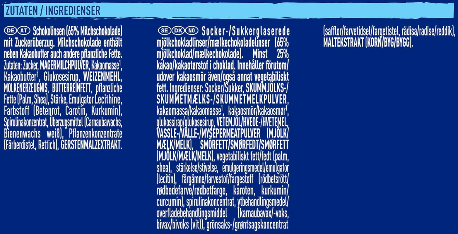 Nestlé SMARTIES Multipack, kleine rol, chocoladekleurige linzen, ideaal voor kinderverjaardagen, natuurlijke kleuren, zeshoekige rol, verpakking van 12 (12x (4 x 34g))