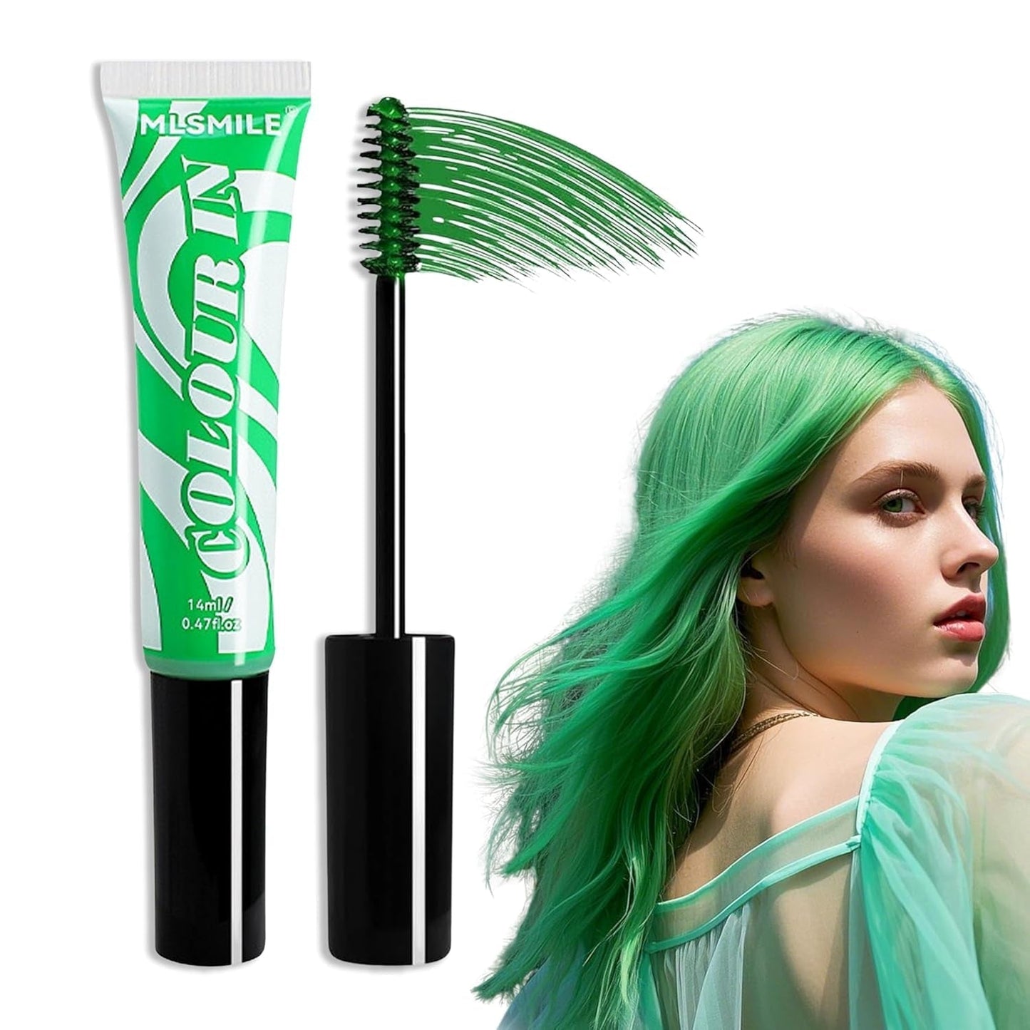 Groene tijdelijke haarverf - 14 ml haarkrijt Haarverf, wasbare groene haarverfstick, instant kleur haarkrijt, carnavalskrijt haarverf voor Kerstmis Halloween, carnaval, cosplay haarverf Naty Shop standaardtitel