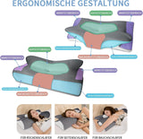 IDEA Kussen Memory Foam Kussen, Ergonomisch Kussen Orthopedisch Kussen Nekpijn, Slaapkussen voor Zijrug- en Buikpijn, Nekkussen Anti Snurken Kussen voor Volwassenen Cervicale Orthopedische Kussens Naty Shop