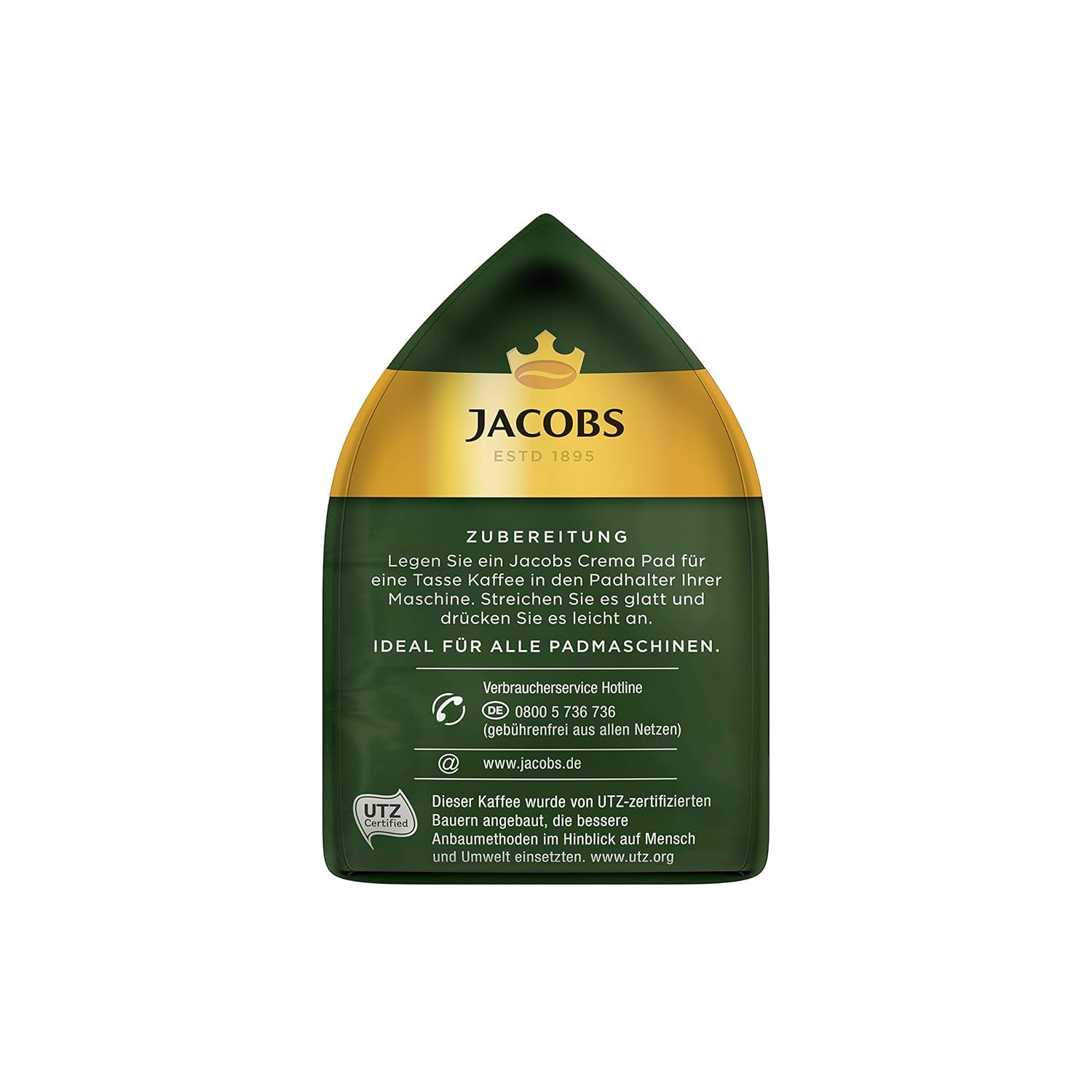 Kräftig Crèmepads, 90 Senseo-compatibele Kaffeepads UTZ-zertifiziert, 5er Pack, 5 x 18 Getränke & Cream Pads, 90 Senseo-compatibele Kaffeepads UTZ-zertifiziert, 5er Pack, 5 x 18 Getränke