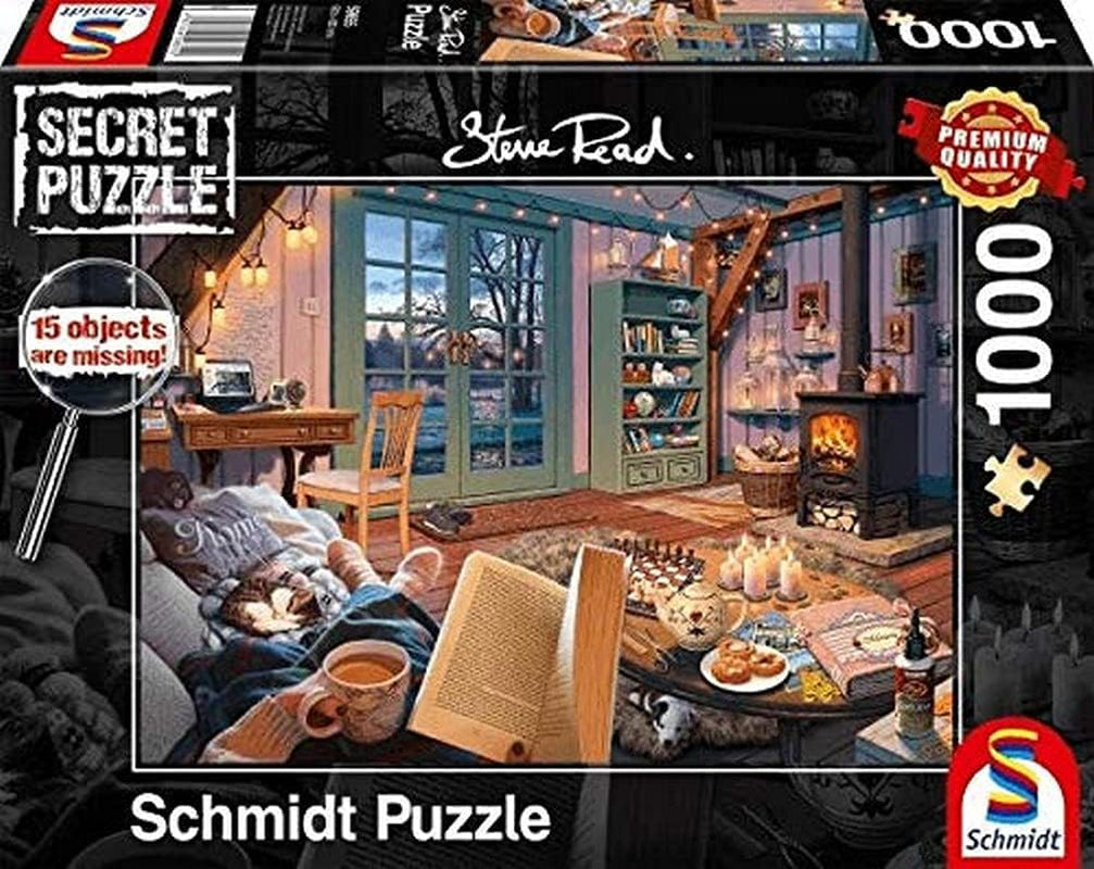 Schmidt Spiele 59655 In het vakantiehuis Geheime puzzel van 1000 stukjes Puzzel Naty Shop Standaardtitel