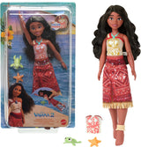 Mattel Toys Disney Moana 2 Tautai Moana zwemmodepop met 2 accessoires, van kleur veranderende bovenkant en benen voor zwembewegingen Geïnspireerd door de film JFF09
