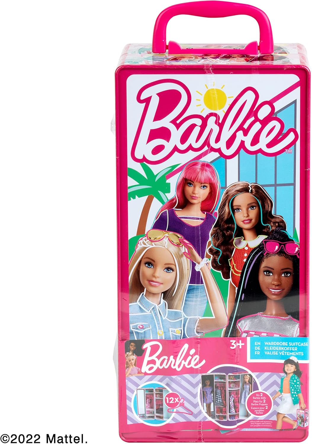 Theo Klein 5801 Barbie-kledingkast met kledingroedes en vakken, speelgoed voor kinderen vanaf 3 jaar, inclusief accessoires, meerkleurig