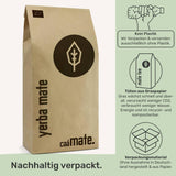 BIO Yerba Mate Thee 1 kg ● Origineel ● Rijp ● Ongebrand ● Luchtgedroogd ● Rookvrij ● Plasticvrij ● Fair Trade ● Matethee van matebladeren, matestukjes en matebladpoeder ● DE-ÖKO-006