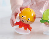 Rammelaarset met zuignap Hape | Drie dieren met bijtringelementen, schildpad, octopus en walvis | Leerspeelgoed vanaf 0 maanden Bebe Toys Naty Shop