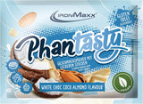 Ironmaxx Phantasty - Romige perzik 250G dosis | Veganistische Geschmackspulver Mit Echten Frucht- Oder Nussstückchen | Perfekter Zuckerersatz Zoetstoffen Naty Shop 15 G (1Er-pakket) Witte Choc - Kokosamandel