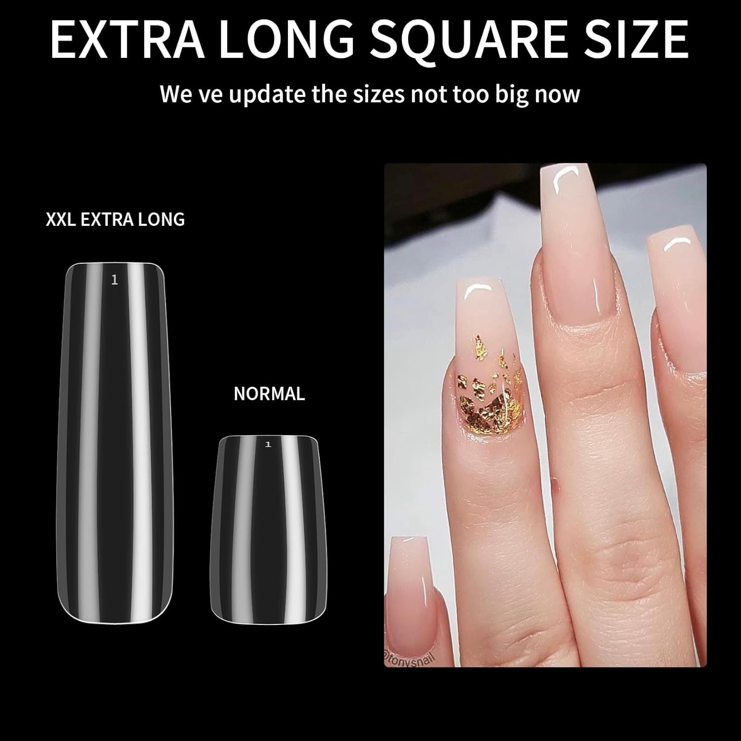 240 stuks heldere kunstnagels, valse nageltips, volledige dekking lange nagels, ballerina nageltips, volledige dekking Franse nageltips voor manicure