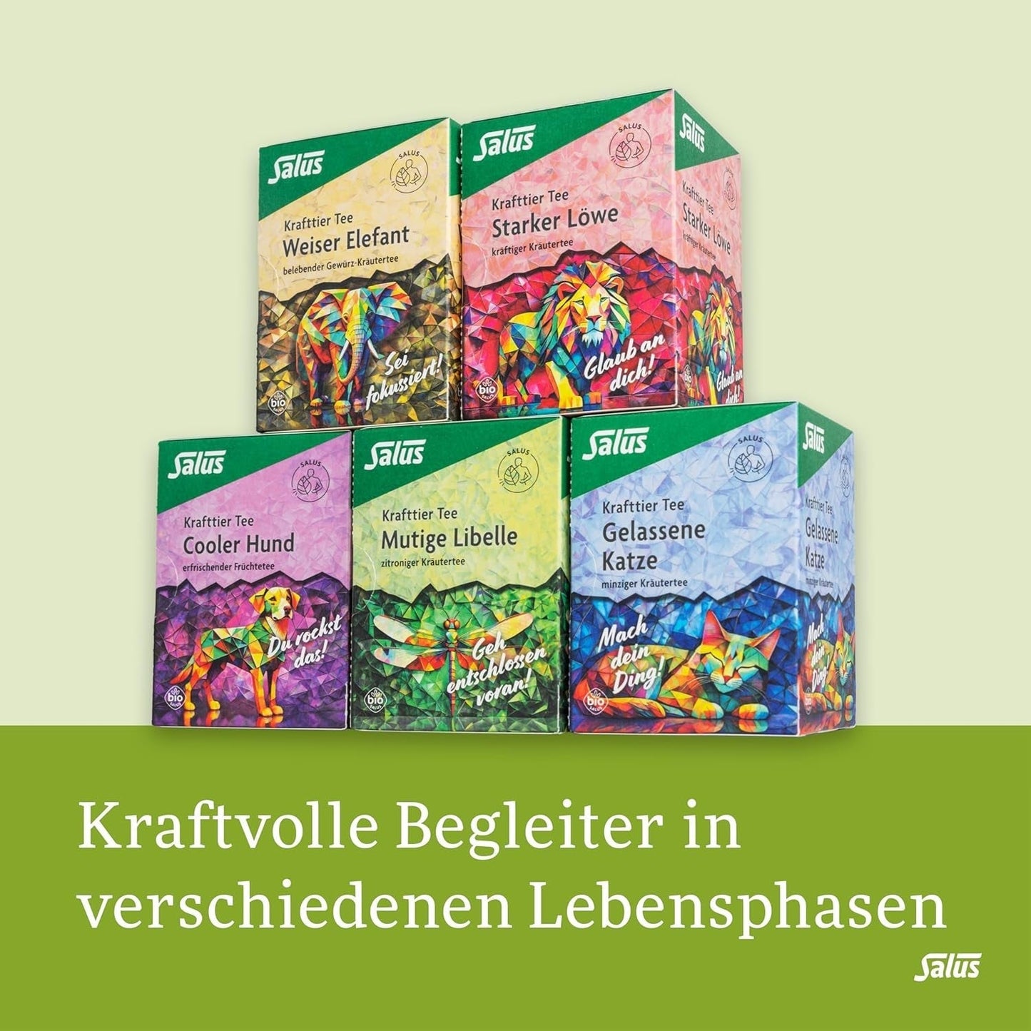 Salus - Krafttier Thee - Brave Dragonfly - 1X 15 filterzakjes (24g) - Kruidenthee met citroensmaak - Met sint-janskruid - Gearomatiseerd - Bio