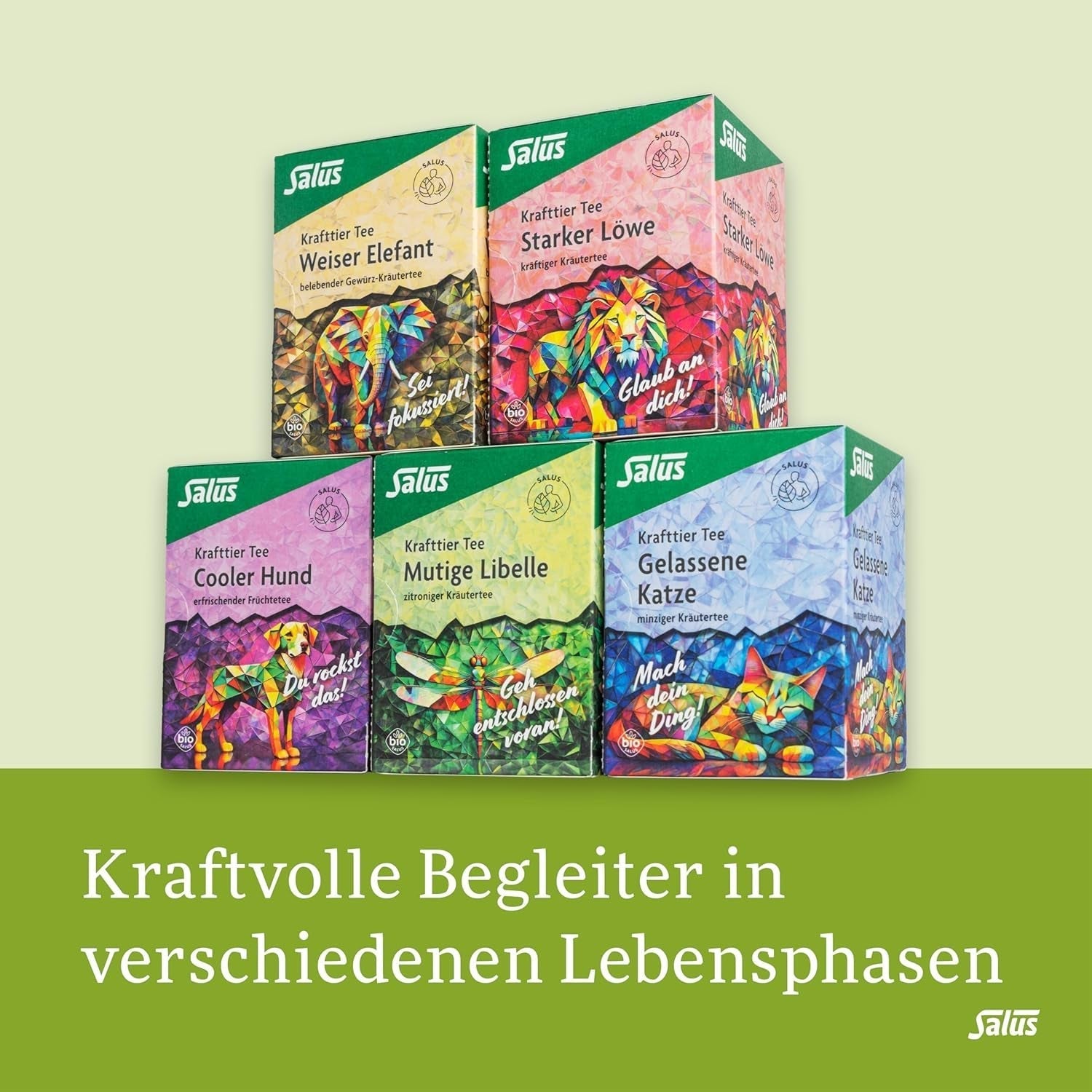 Salus - Krafttier Thee - Brave Dragonfly - 1X 15 filterzakjes (24g) - Kruidenthee met citroensmaak - Met sint-janskruid - Gearomatiseerd - Bio