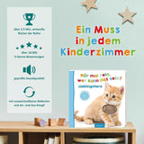 Luister, wie zou het kunnen zijn? - Boerderijdieren: aaien en luisteren | Hoogwaardig kartonnen prentenboek met 5 geluiden en voelelementen voor kinderen vanaf 18 maanden Baby Toys Naty Shop