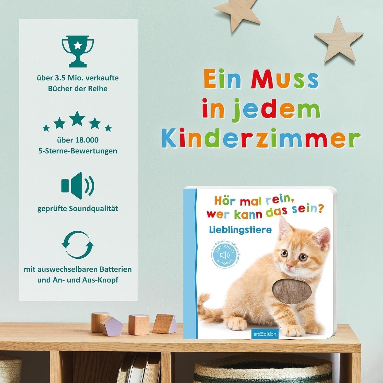 Luister, wie zou het kunnen zijn? - Boerderijdieren: aaien en luisteren | Hoogwaardig kartonnen prentenboek met 5 geluiden en voelelementen voor kinderen vanaf 18 maanden Baby Toys Naty Shop