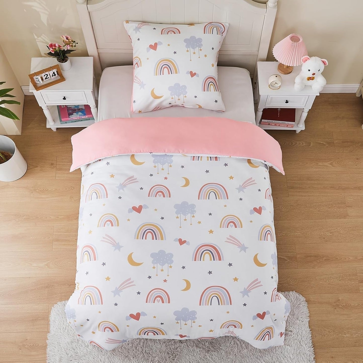 Beddengoed voor kinderen, Regenboog, microvezel Beddengoed - kinderen Naty Shop