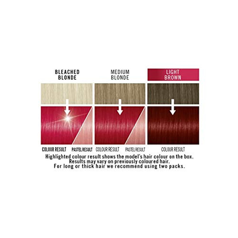 Live ultraheldere of pastelrode haarverf 3 stuks Semi-permanente kleur die tot 15 wasbeurten meegaat - 092 Pillar Box Red Naty Shop Haarverf