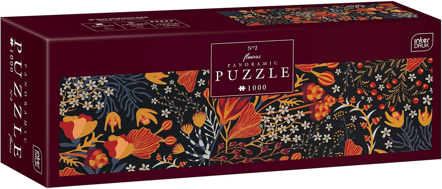 Bloemen nr. 1 - panoramische puzzel van 1000 stukjes voor volwassenen Puzzel Naty Shop Bloemen nr. 2
