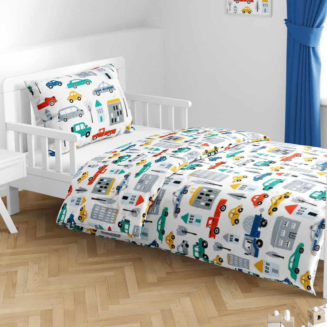Beddengoed voor jongens, diverse motieven, 100% katoen Beddengoed - kinderen Naty Shop Auto