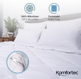 Komfortec Zomerdeken 135X200 Cm, 170Gsm, Dunne en lichte deken voor de zomer, anti-allergische deken, wit Quilts en quilts Naty Shop