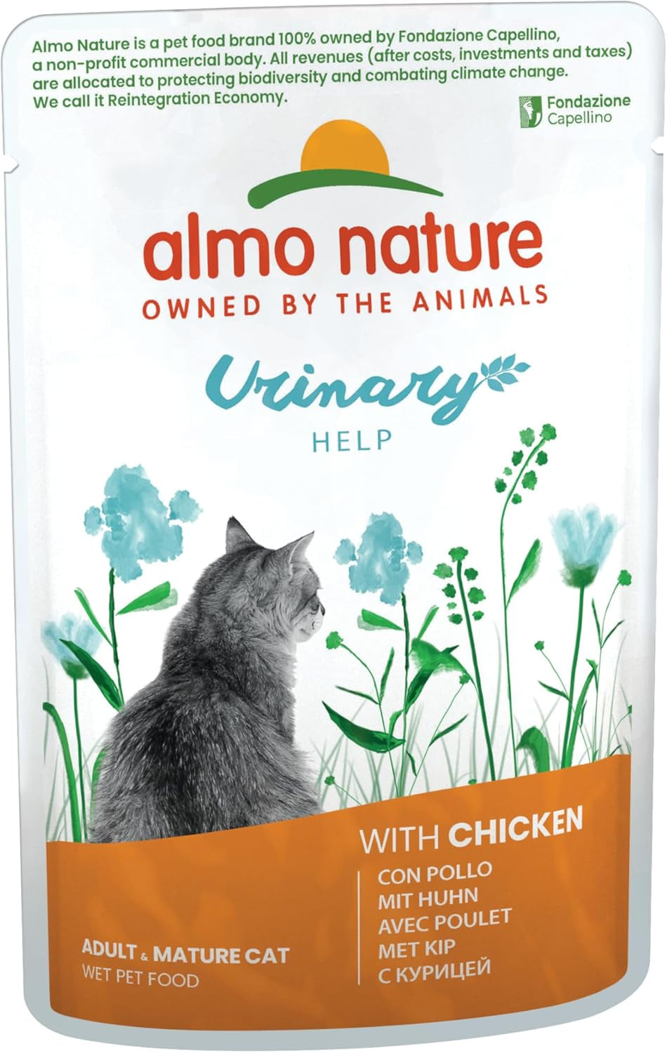 Almo Nature Functional Urinary Help - Natvoer voor volwassen katten met kittens - Ondersteunt de gezondheid van de urinewegen - 30 zakjes à 70 g