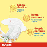 Huggies Unistar luiers, maat 4 (7-14 kg), verpakking van 128 luiers (basis)