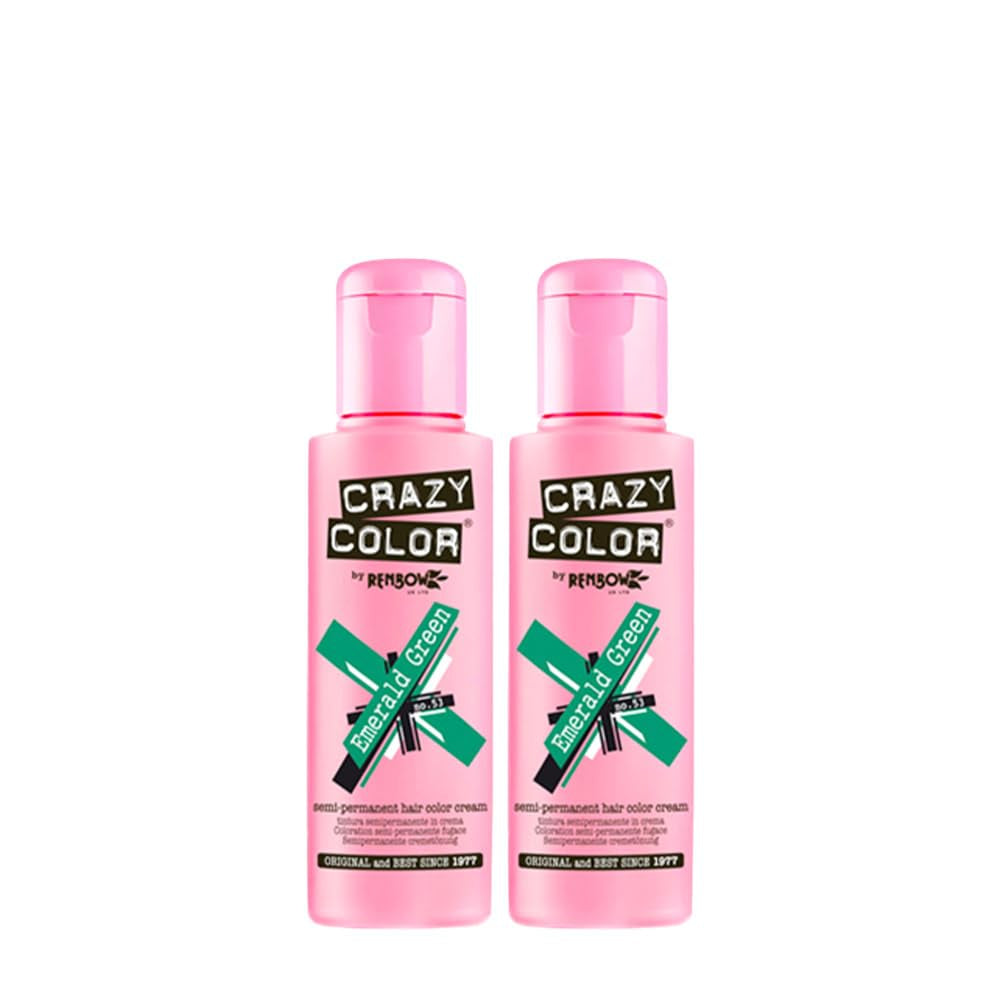GO TOXIC UV semi-permanente haarkleuringscrème, 100 ml (1 pakje) Naty Shop Groene haarverf 100 Ml (2 pakje)
