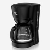 Filterkoffiezetapparaat van 1,25 liter voor 10 kopjes filterkoffie, vaatwasmachinebestendige glazen karaf, thermoskan, antidruppelsysteem, automatische uitschakeling, 600 W, waterloze kookbeveiliging voor thuis en op kantoor