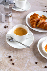 MÄSER 934105 Belmira-serie, klassieke koffieset voor 6 personen, 18-delige koffieset, tijdloos, elegant, delicaat, porselein, wit