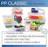 LocknLock PP Classic voedselbewaarpottenset 5-delig | 180 ml, 350 ml, 600 ml, 870 ml, 3,6 liter | 100% lucht- en waterdicht | zonder BPA | vriezer- en koelkastorganizer | vaatwasser- en magnetronbestendig Naty Shop voedselbewaardozen