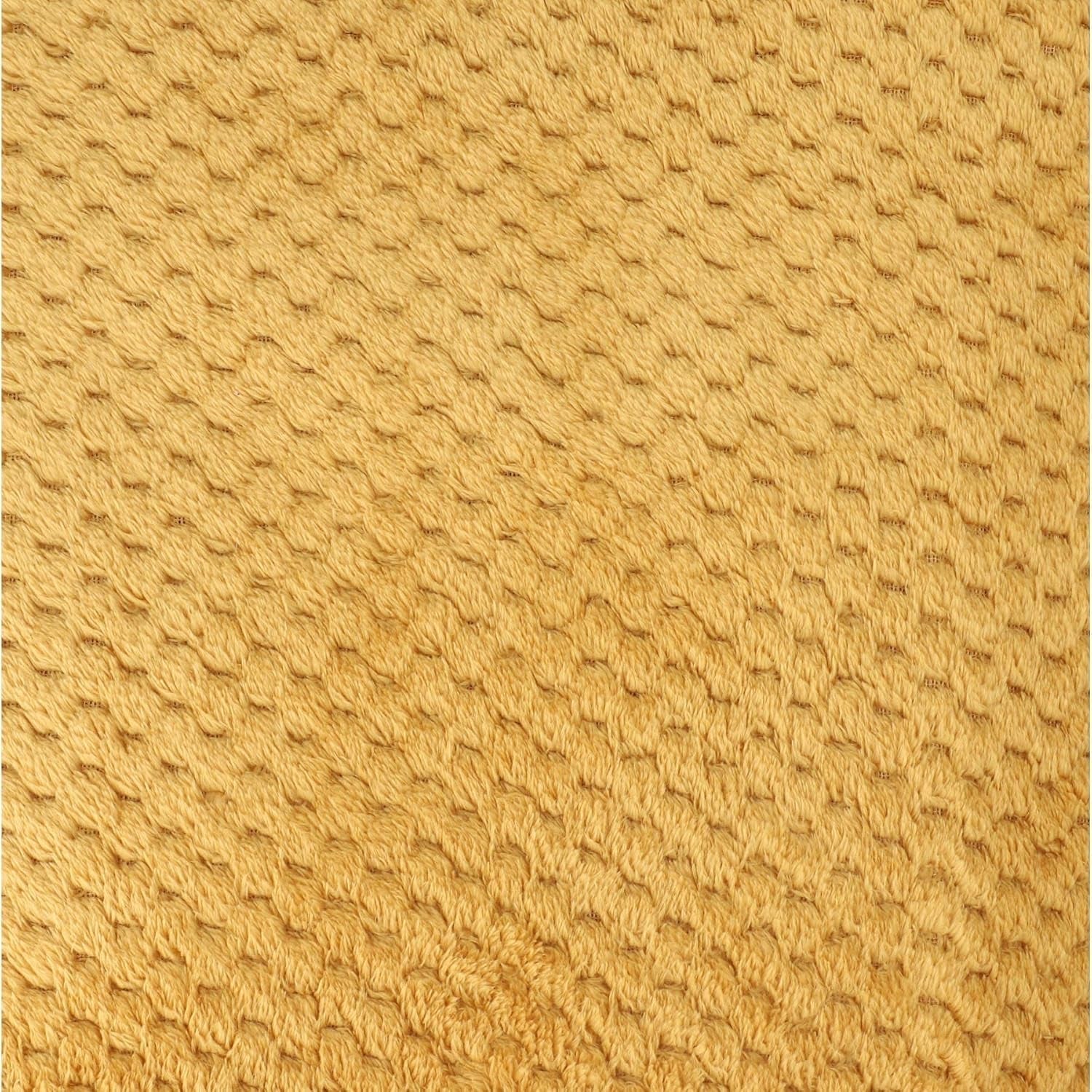 HOMLA Noah Zachte decoratieve deken - gezellige polyestervezeldeken voor thuis zachte deken voor slaapbank - 150 X 200 cm rijstkorrelpatroon mosterdkleur Bedden en dekens Besuche den HOMLA-Store