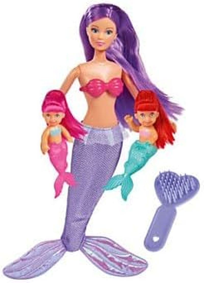 Simba 105734162001 105734162 - Steffi Love The Twin Mermaids / twee varianten / Steffi als zeemeermin / met twee baby-zeemeerminnen / modepop / 29 cm, voor kinderen vanaf 3 jaar